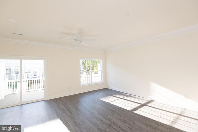 300 Dixon St Unit 202, Easton, MD 21601 - unfurnished room featuring crown molding, wood finished floors, and ceiling fan