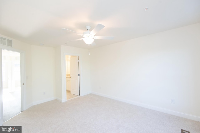 300 Dixon St Unit 202, Easton, MD 21601 - empty room featuring ceiling fan, light carpet, and a pendent fire sprinkler