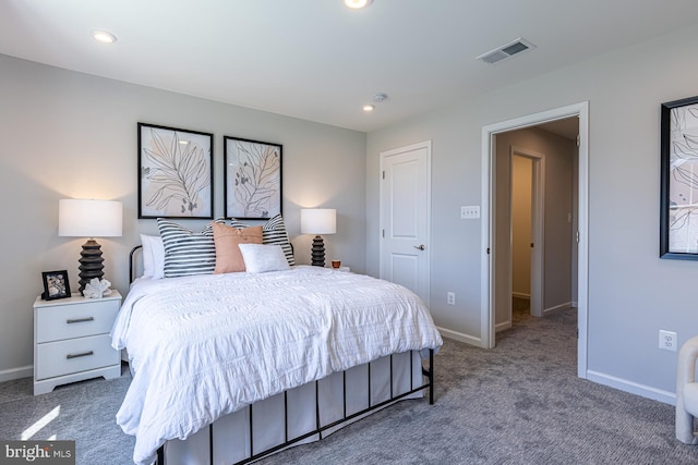 view of carpeted bedroom