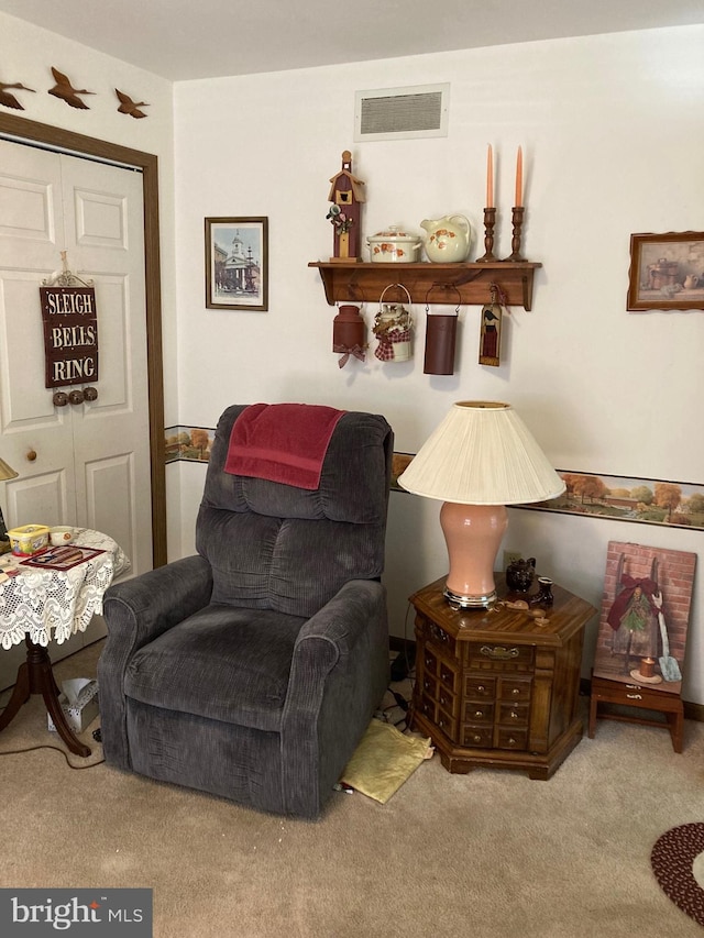 view of carpeted living room