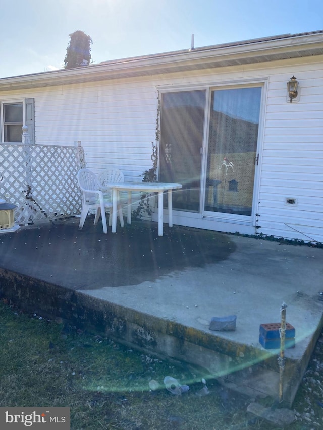 rear view of property with a patio