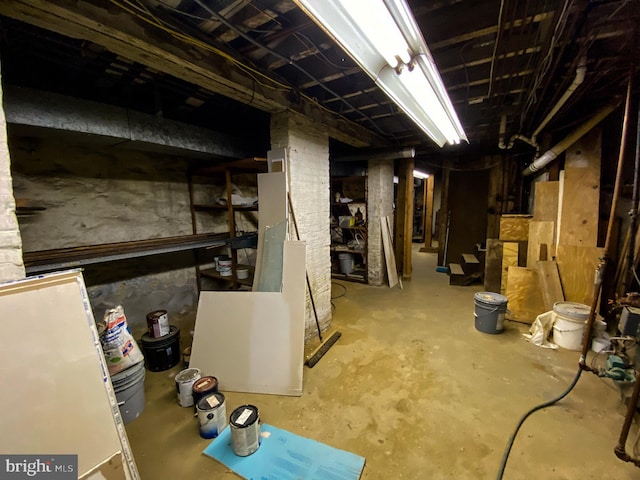 view of basement