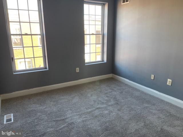 carpeted empty room with a healthy amount of sunlight