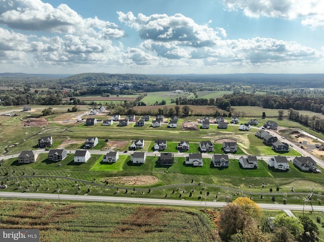 aerial view featuring a rural view