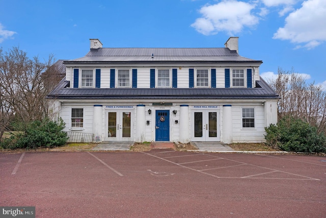 view of front of property with french doors