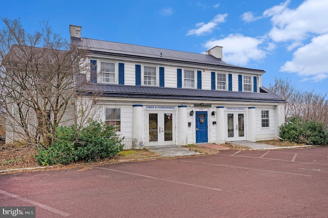 view of front of property featuring french doors