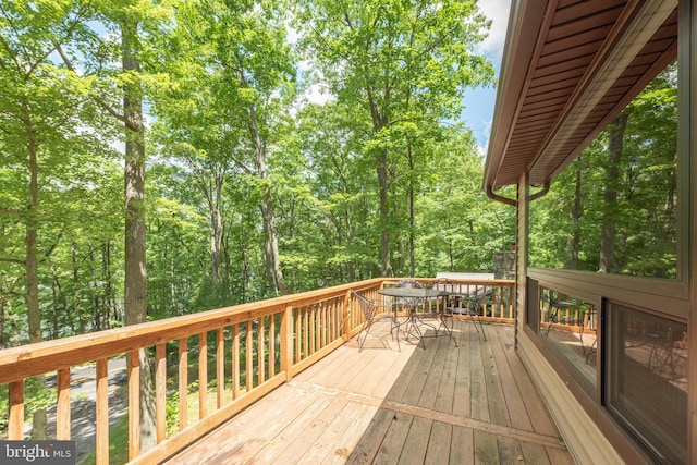 view of wooden terrace