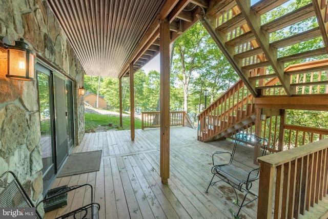 deck with a pergola