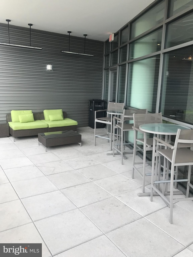 view of patio / terrace featuring an outdoor living space