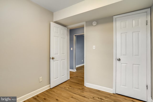 empty room featuring light hardwood / wood-style flooring