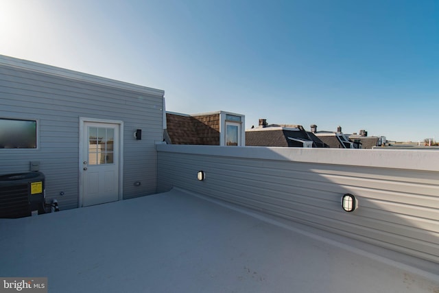 view of patio featuring central AC unit