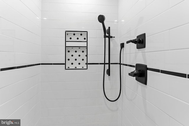 details with tiled shower