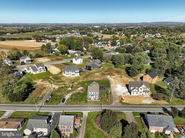 aerial view with a residential view