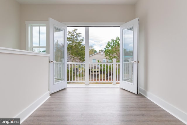 interior space featuring hardwood / wood-style floors