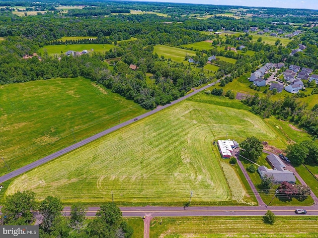 drone / aerial view featuring a rural view