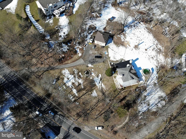 view of snowy aerial view