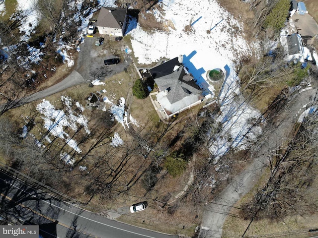 view of snowy aerial view