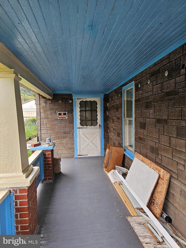 view of patio with a porch