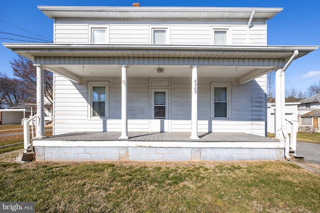 view of front facade with covered porch