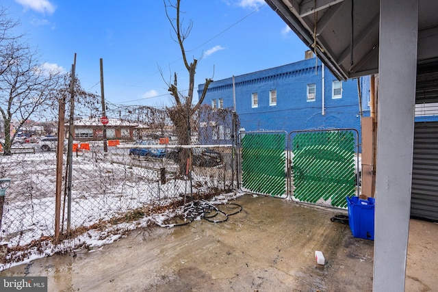 view of snowy yard