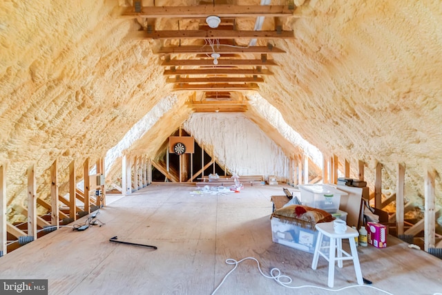 view of attic