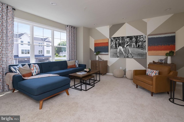 view of carpeted living room