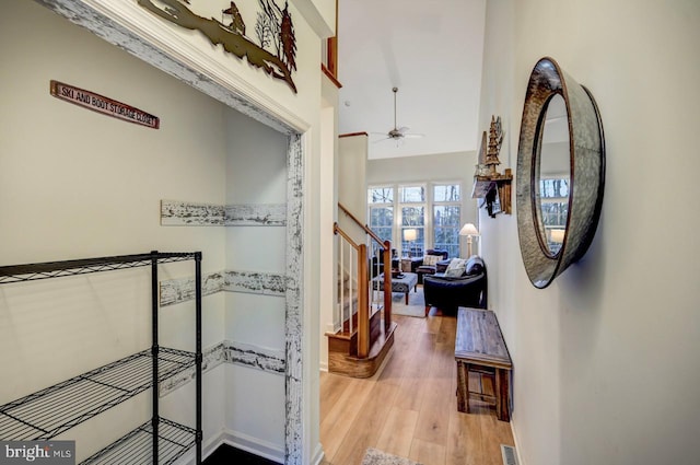 hallway featuring hardwood / wood-style flooring