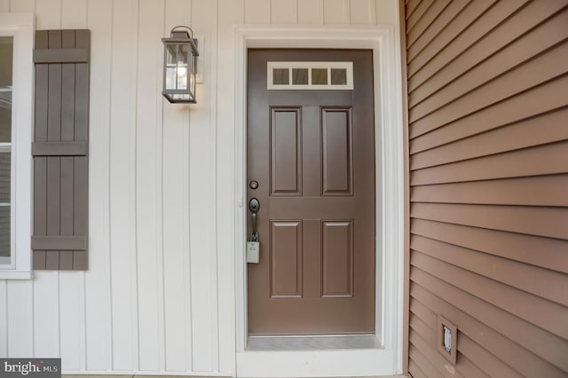 view of doorway to property