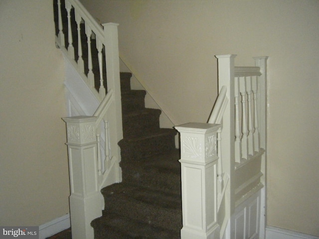 view of stairway