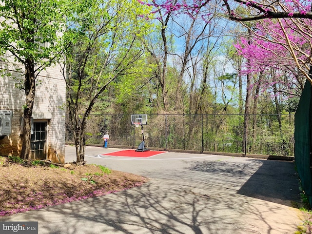 view of basketball court