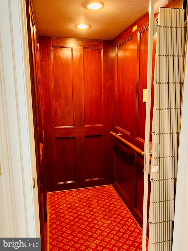 interior details with elevator