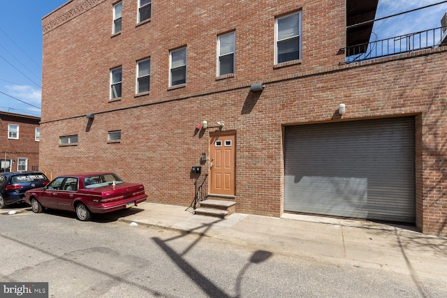 view of property with a garage