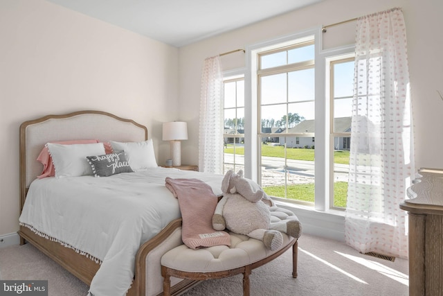 view of carpeted bedroom