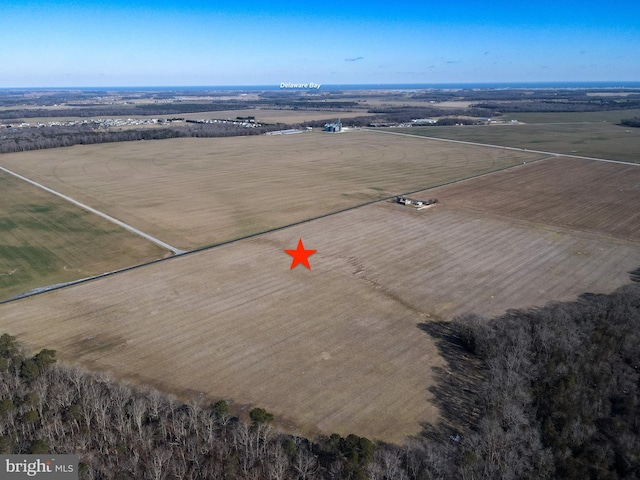 aerial view featuring a rural view