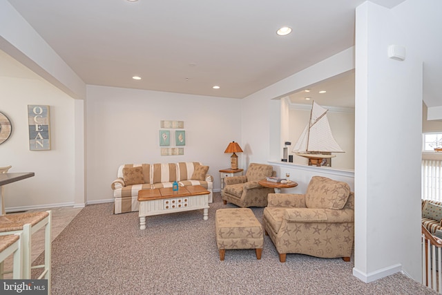 view of carpeted living room