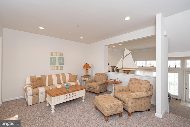 view of carpeted living room