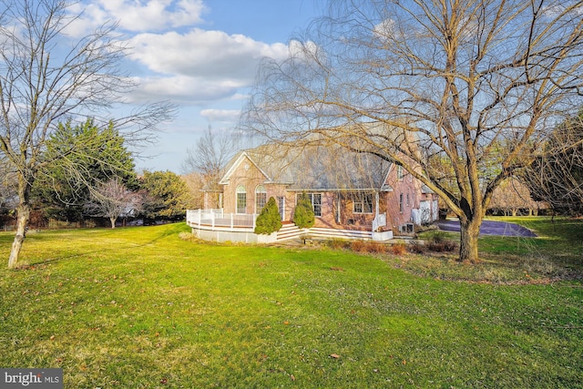 exterior space featuring a front lawn