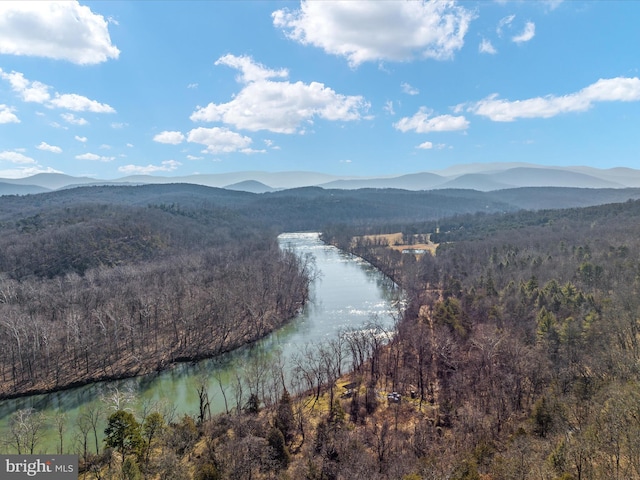 property view of mountains with a water view