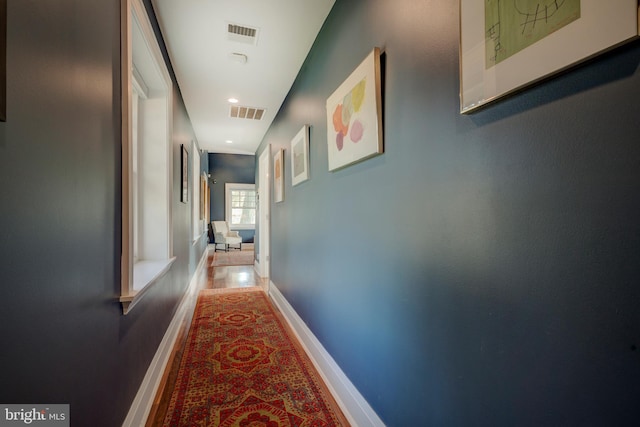 hall featuring light hardwood / wood-style flooring