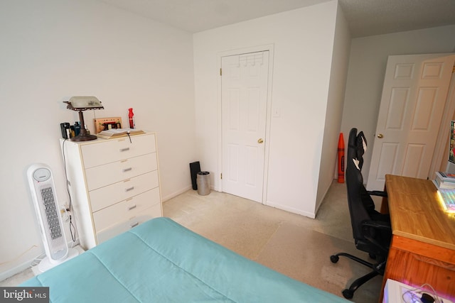 view of carpeted home office