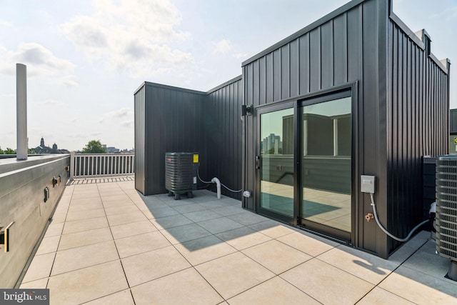 view of patio featuring central AC