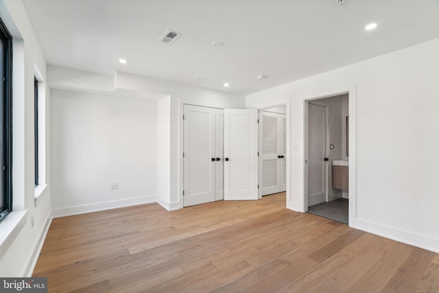 interior space with light hardwood / wood-style flooring