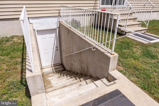 view of storm shelter