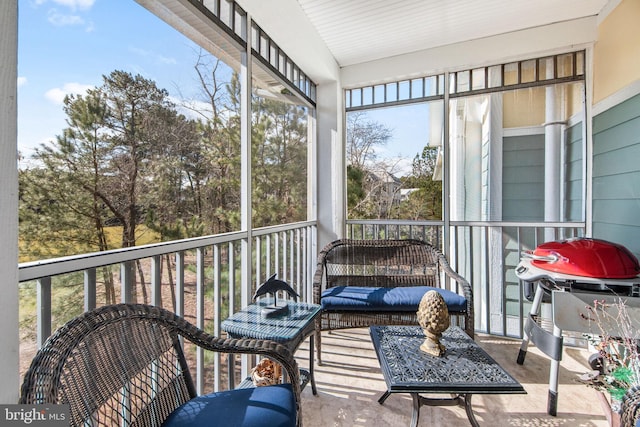 view of sunroom