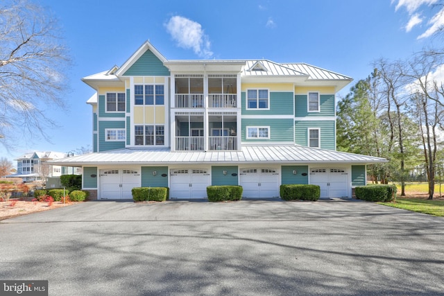 view of property featuring a garage