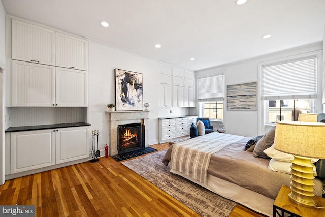 bedroom featuring hardwood / wood-style flooring