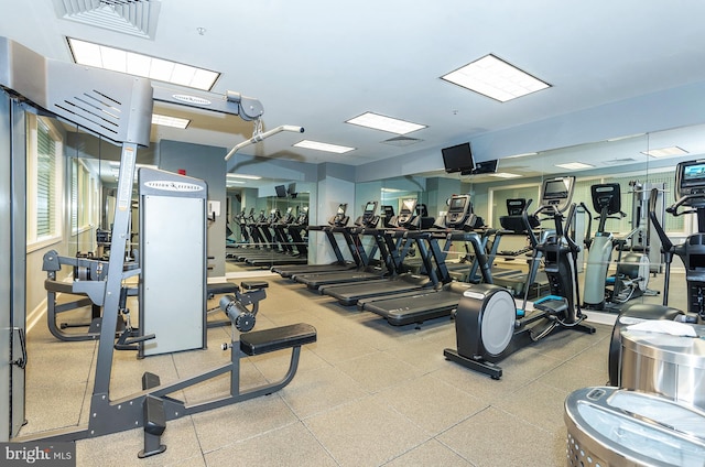 view of exercise room