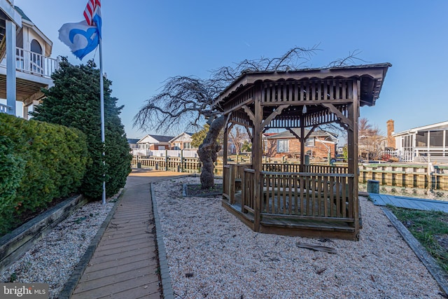 view of home's community featuring a gazebo