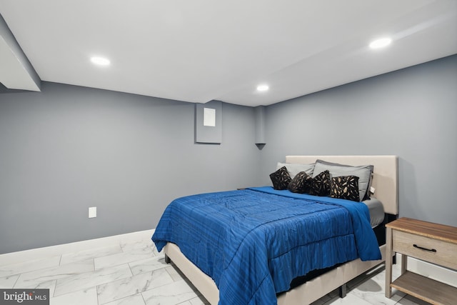 view of tiled bedroom