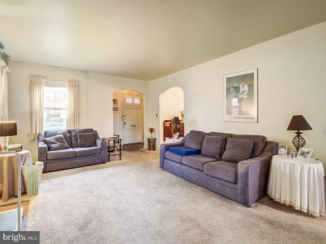 view of carpeted living room